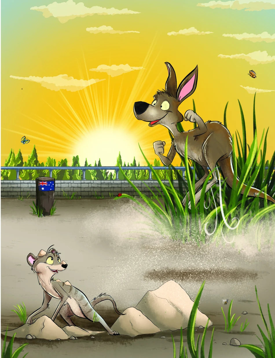 Koba in an original illustrated scene from The Last Zoo Crew