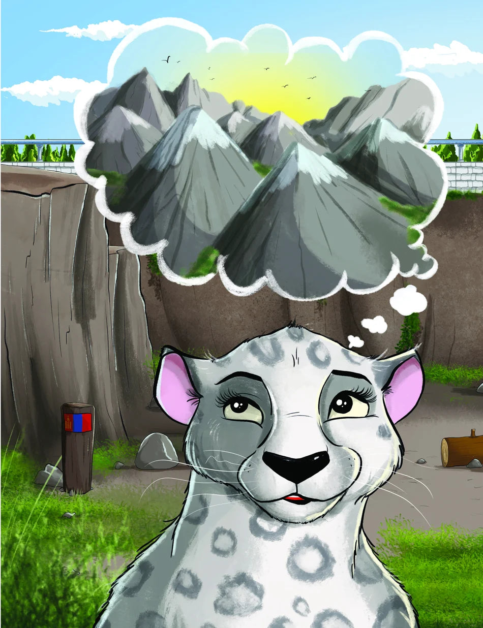 Sesi in an original illustrated scene from The Last Zoo Crew