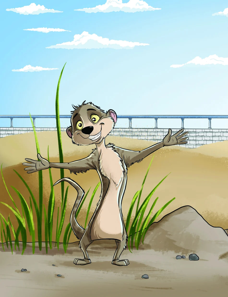 Zuki in an original illustrated scene from The Last Zoo Crew